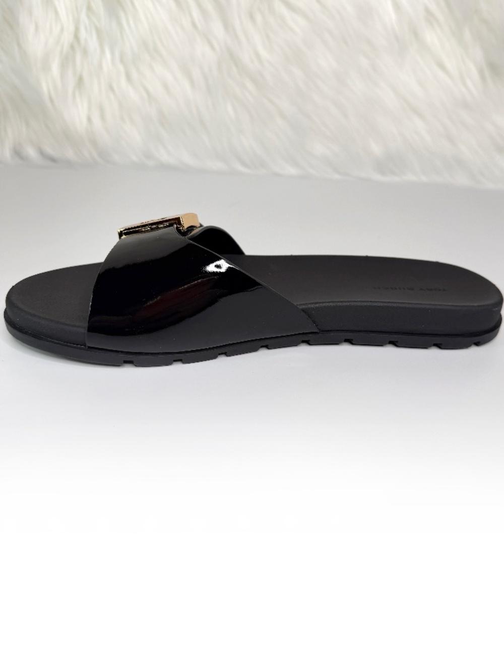 Tory Burch Women's Mellow Buckle Slide Sandals - Black - Picture 4 of 8